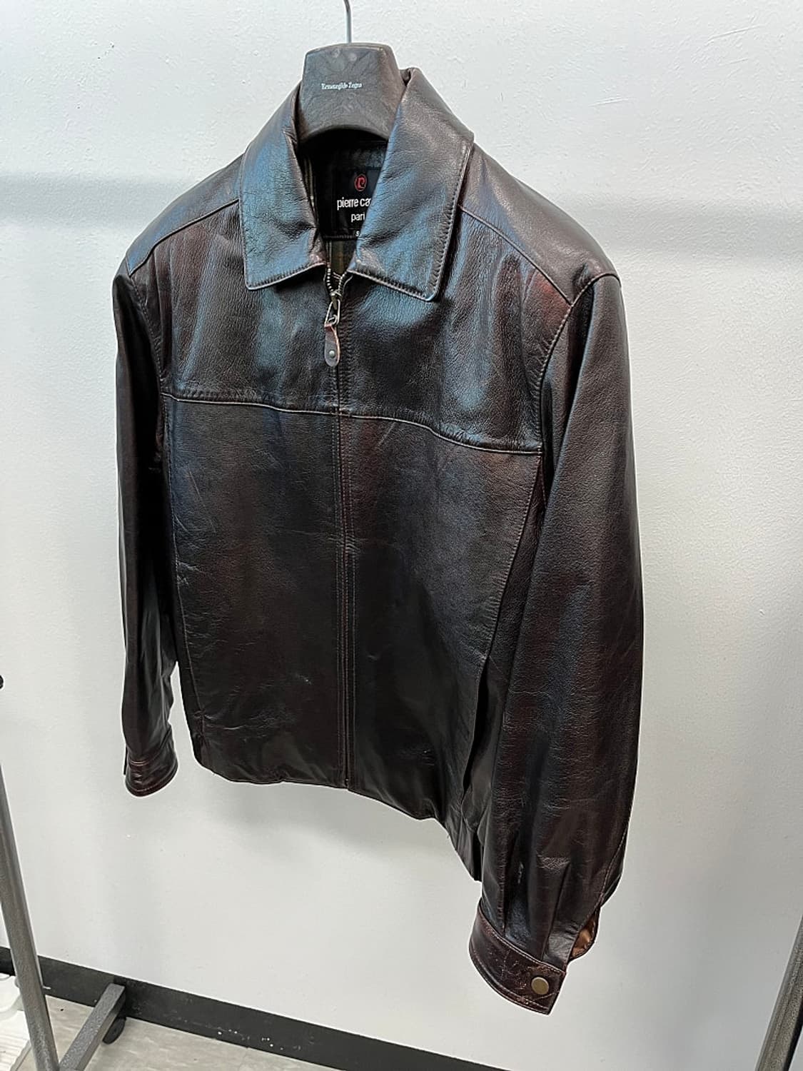 100) 피에르가르뎅 90s 가죽 봄버  상품이미지1