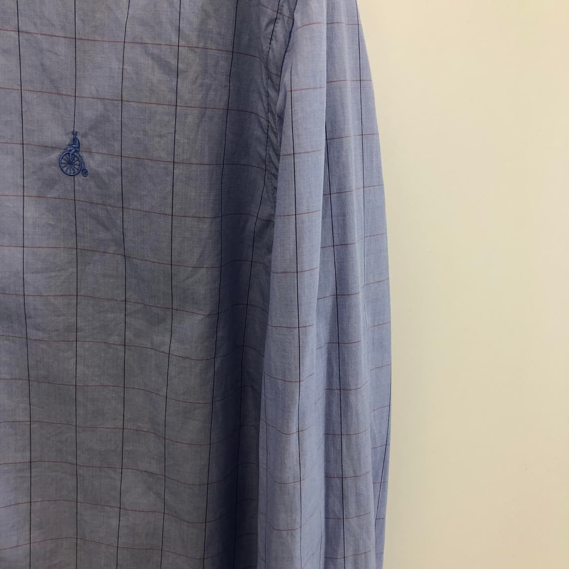 빈폴 자수로고 스카이블루 체크셔츠 105 상품이미지2