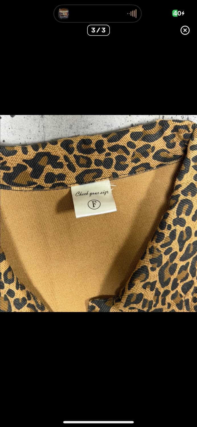 바배) 레오파드 호피 데님 자켓 상품이미지3