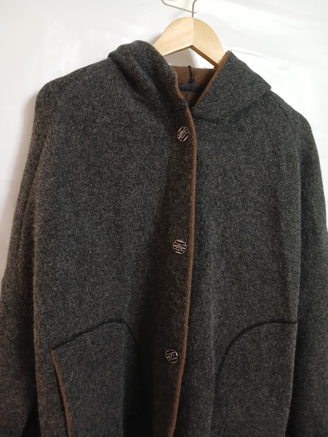 (77)윤순영 울혼방 루즈핏 후드가디건 그레이 상품이미지2