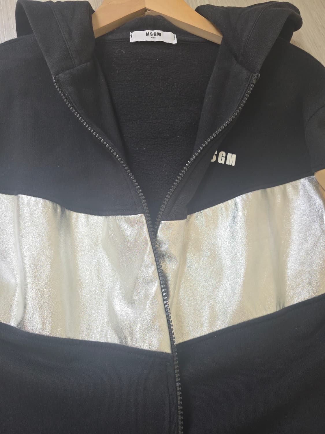 MSGM 블랙 실버 배색 후드집업 12 (성인 44~55 가능) 상품이미지1
