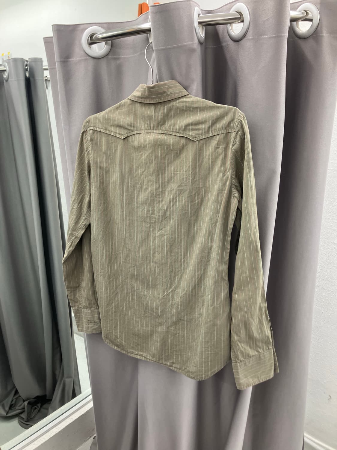 디젤 카키브라운 웨스턴 포켓 셔츠 상품이미지4