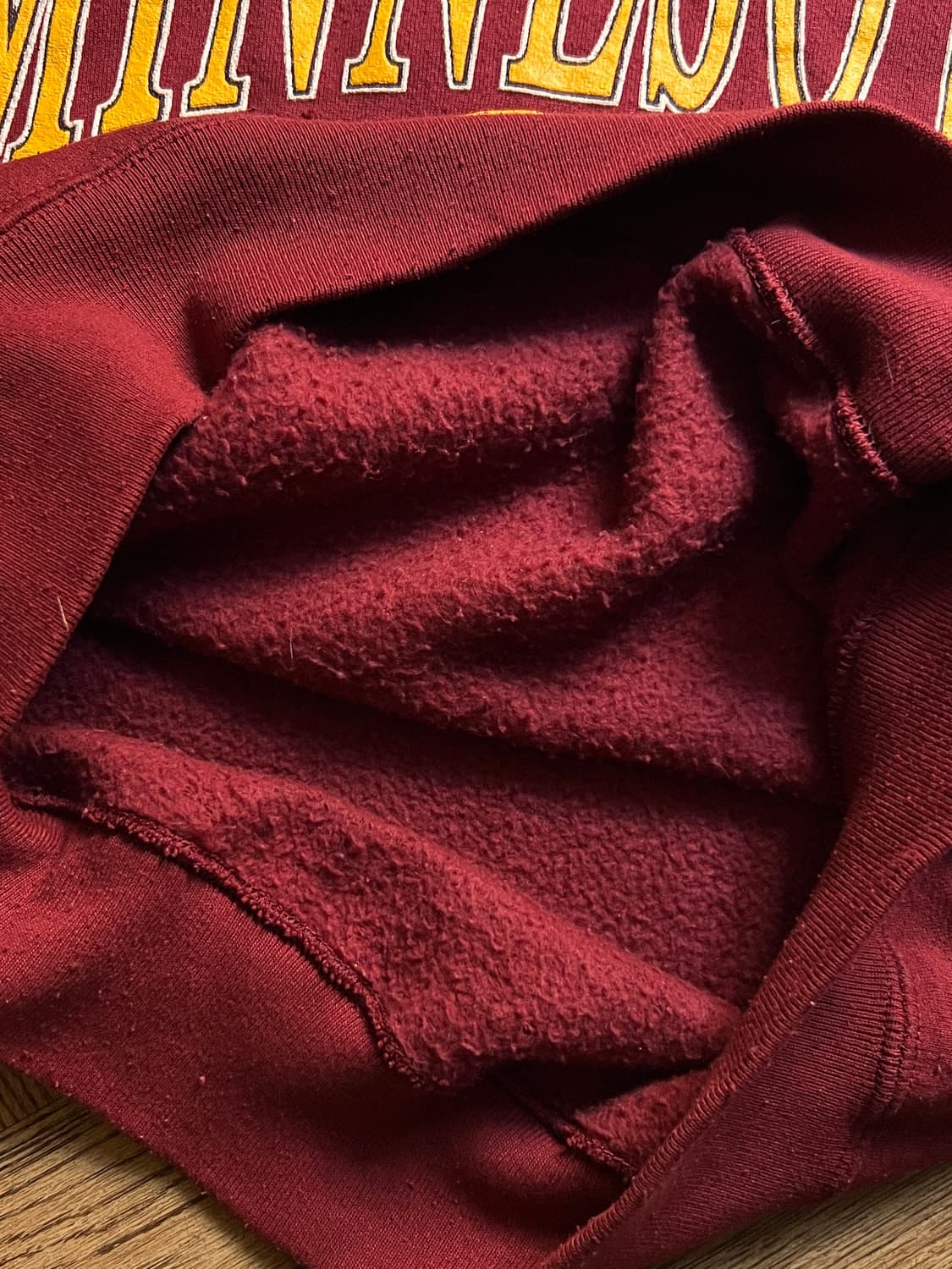 [L]90's Made in USA 미네소타 유니버시티 버건디 스웻셔츠 상품이미지7