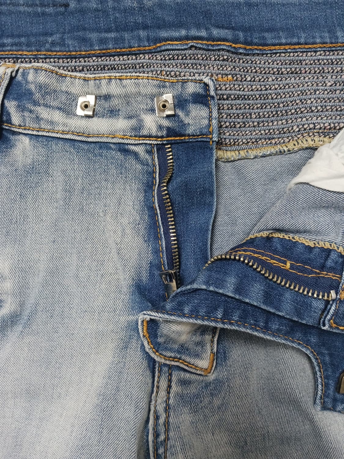 [32] 발망 라이트워싱 바이커진 청바지 상품이미지6