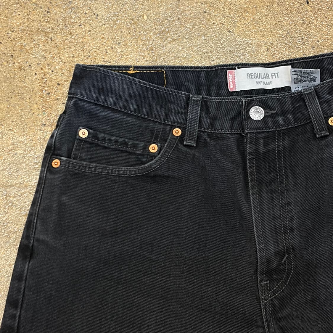 Made in Canada 미국 빈티지 리바이스 505 블랙진 청바지 상품이미지3