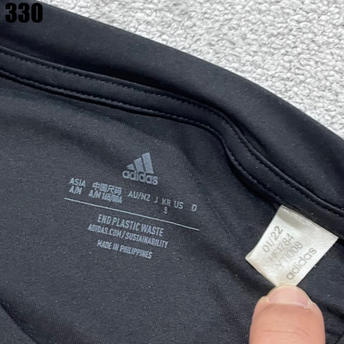 아디다스 삼선 블랙 반팔 상품이미지2