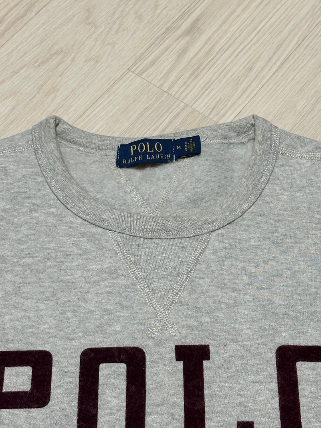 폴로 랄프로렌 신형 스펠아웃 아치로고 맨투맨 그레이 상품이미지7