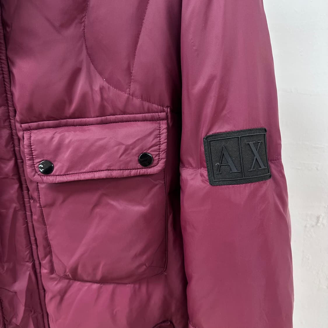 아르마니 익스체인지 버건디 다운 패딩 점퍼 M/M J12 상품이미지4