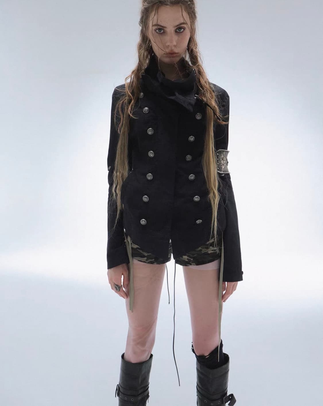 double punch 빈티지 더블 펀치 나폴레옹 자켓 블랙 상품이미지3