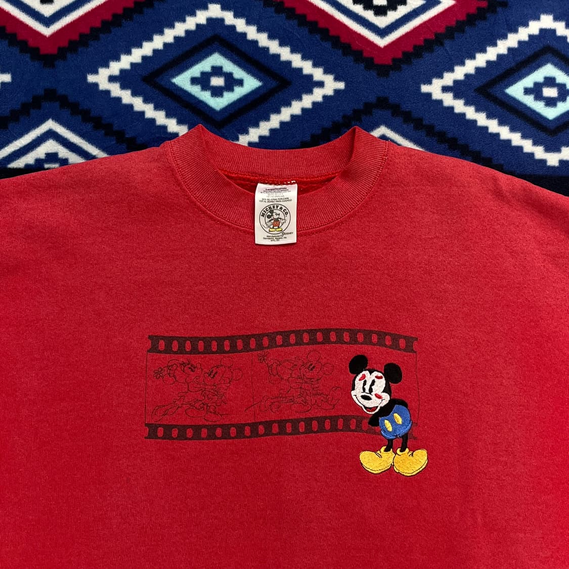 90s USA 빈티지 미키자수 스웻셔츠(실측확인) 상품이미지4
