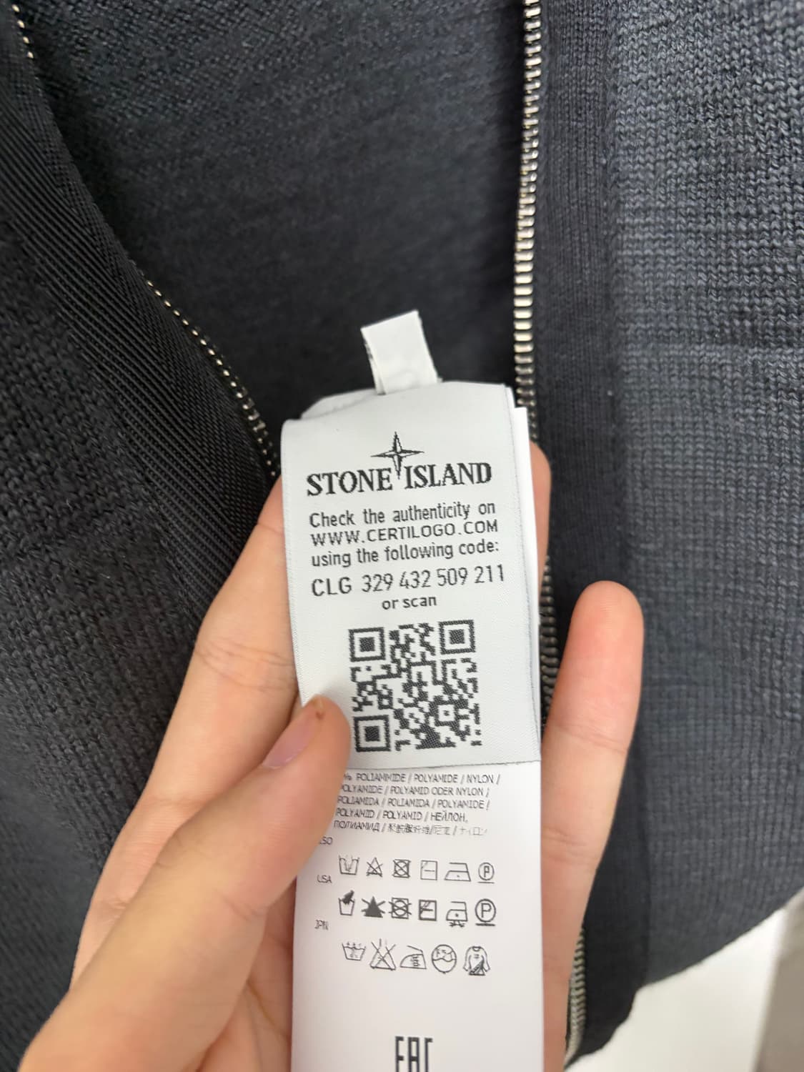 스톤아일랜드 니트 후드 집업 S 상품이미지7