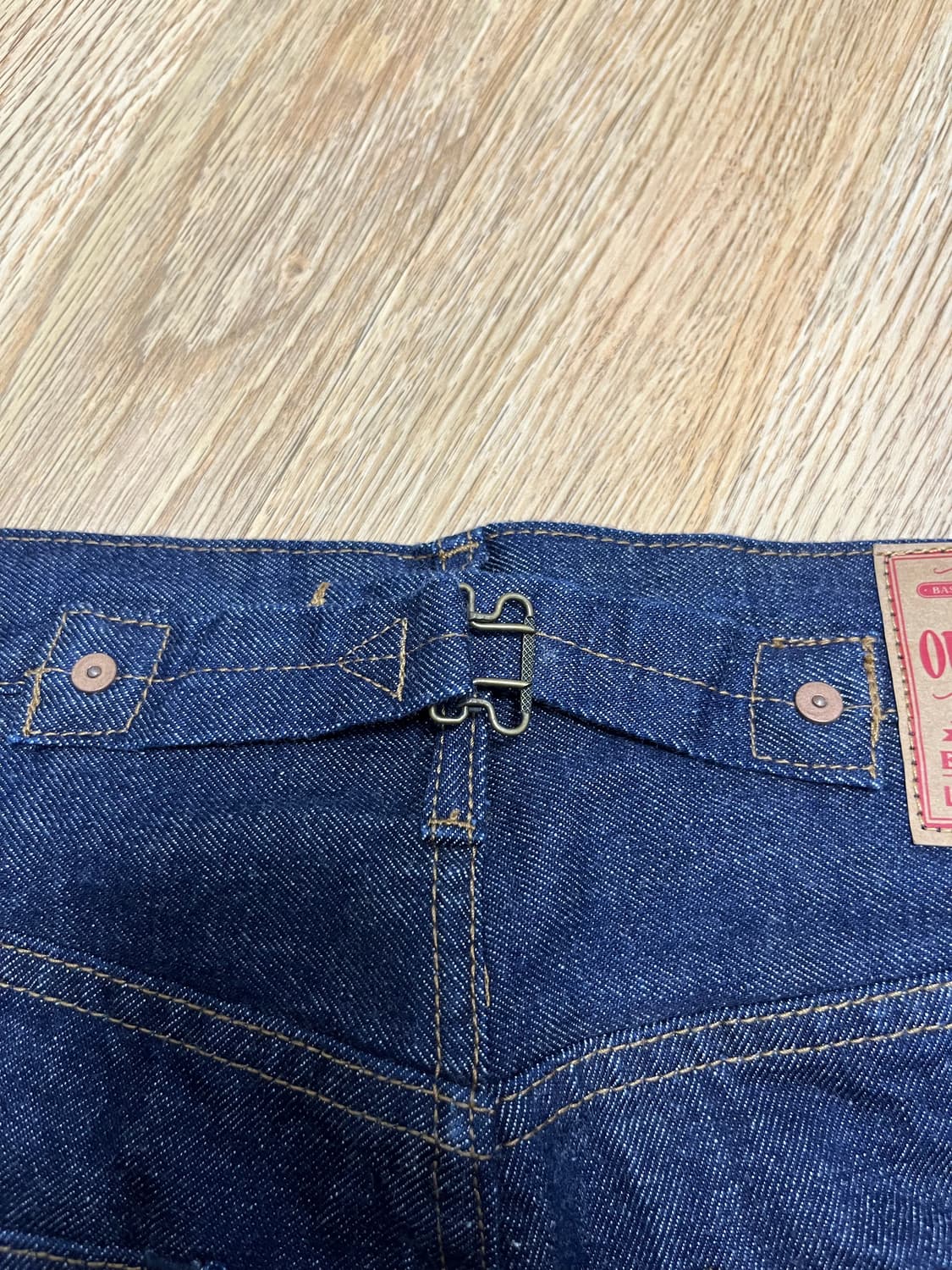 아웃스탠딩 30s 셀비지 신치백 데님 인디고 상품이미지6