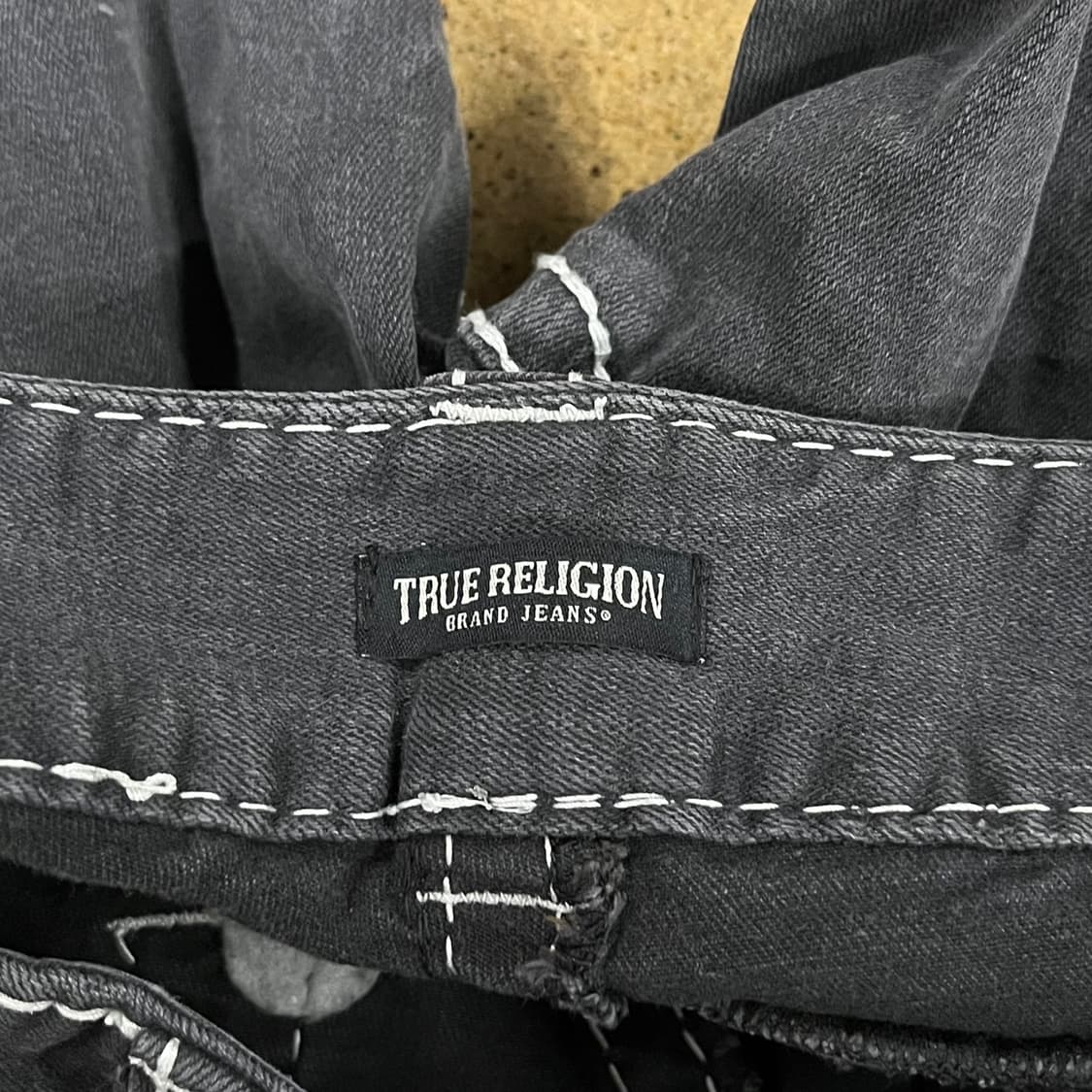 [정품/32] 트루릴리젼 블랙 워싱 데님 바지 b14 상품이미지6