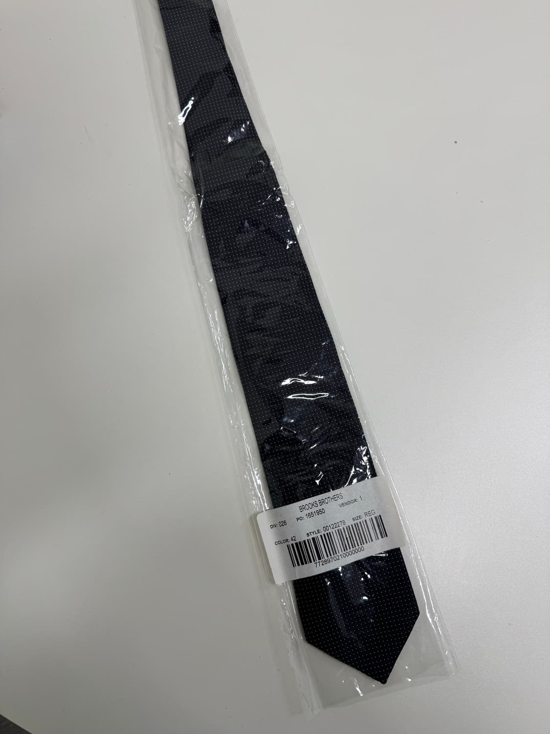 브룩스브라더스 넥타이 네이비도트 새상품 상품이미지3