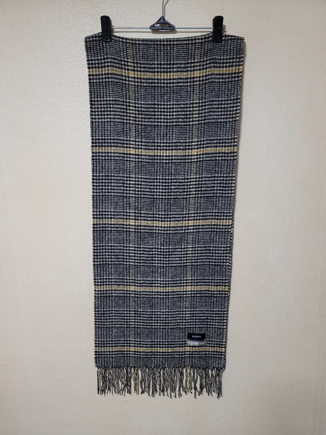 헤지스 베이비울 체크 머플러 상품이미지1