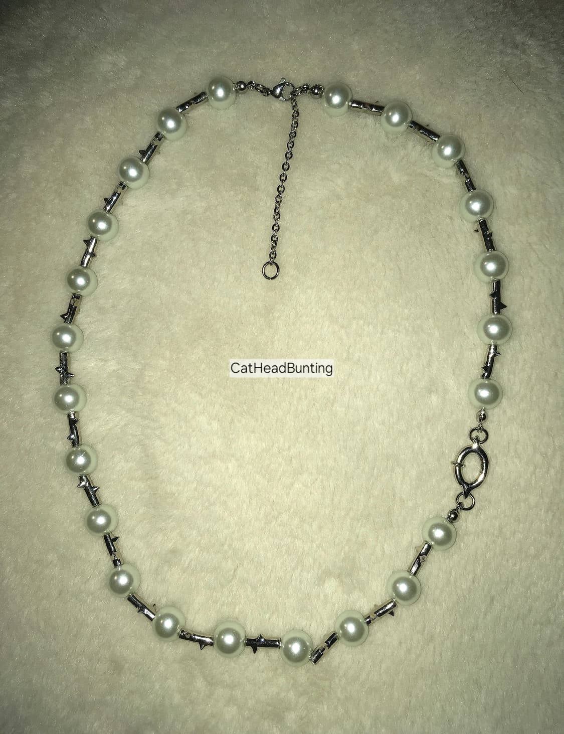 UNISEX_Pearl Thorn Necklace 진주 가시 목걸이 상품이미지6