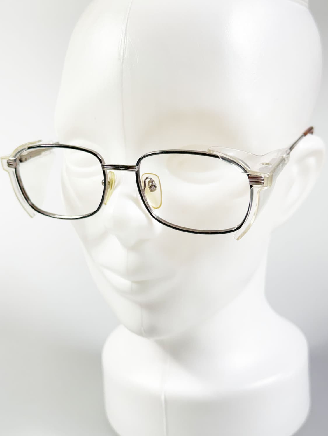 90s 유로피안 건메탈 슬림 스퀘어 쉴드 빈티지 안경 상품이미지8