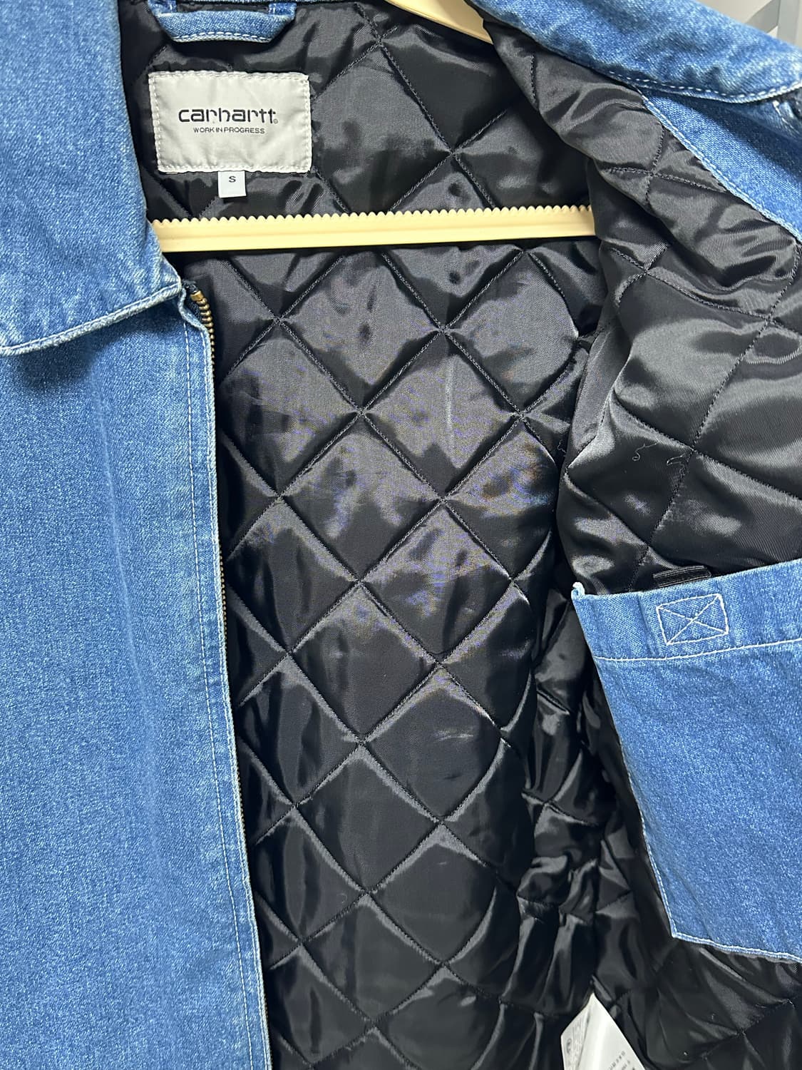 칼하트 WIP 노르코 데님 OG 디트로이트 자켓 블루 스톤 워시드 상품이미지3