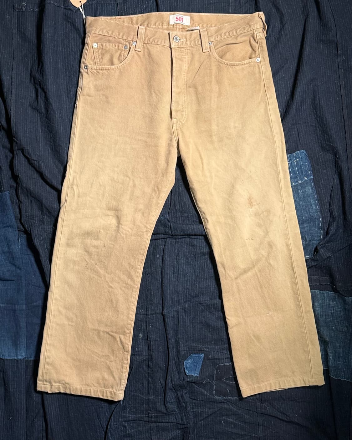 00‘s 리바이스 501 스트레이트 핏 카멜 데님 팬츠 36 상품이미지1