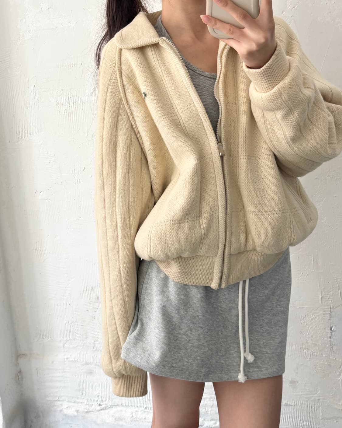 Lacoste 라코스테 베이지컬러 울 블루종 자켓 상품이미지2