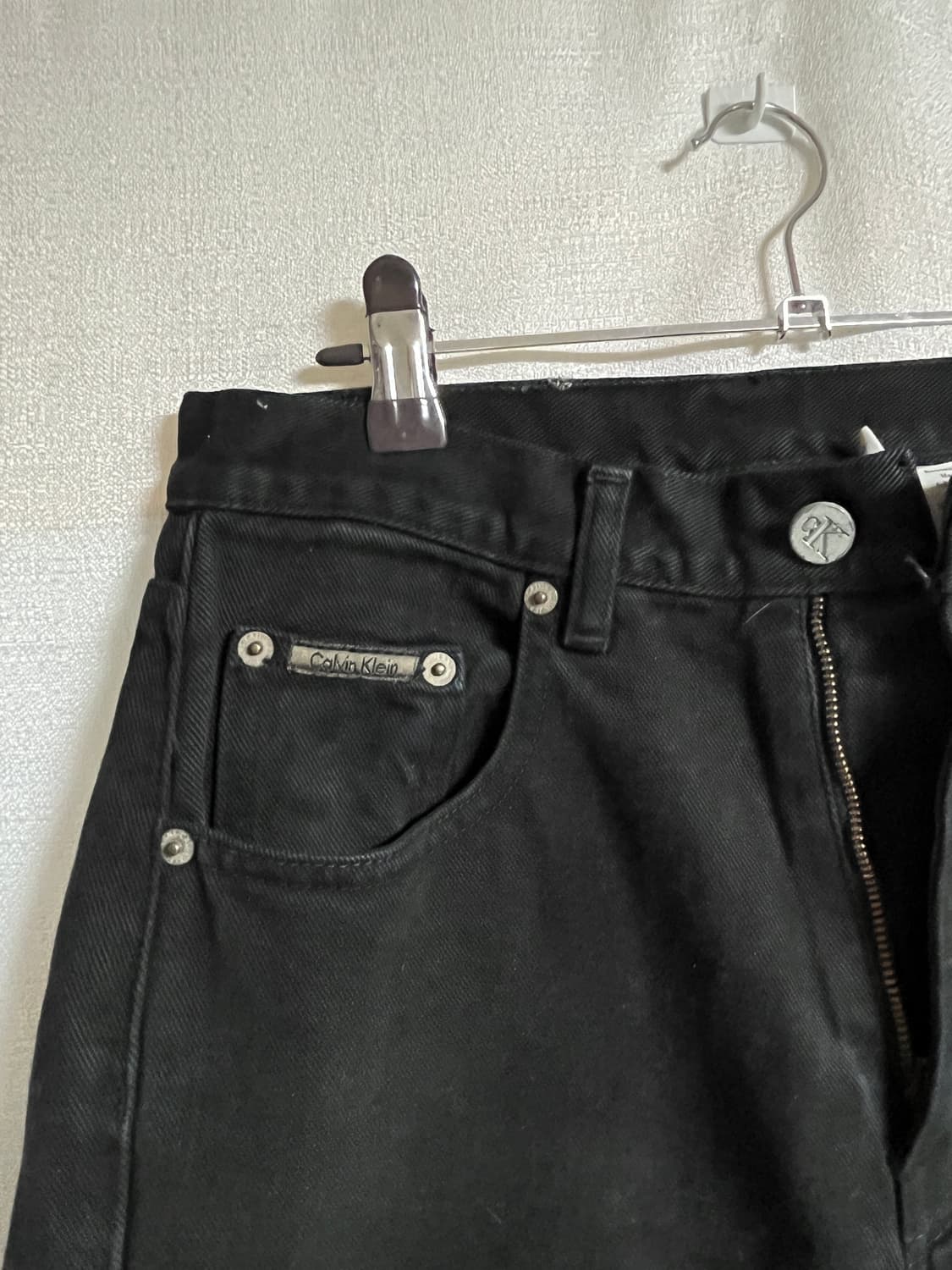 CK 캘빈클라인 배기핏 데님팬츠 블랙진 26 상품이미지3