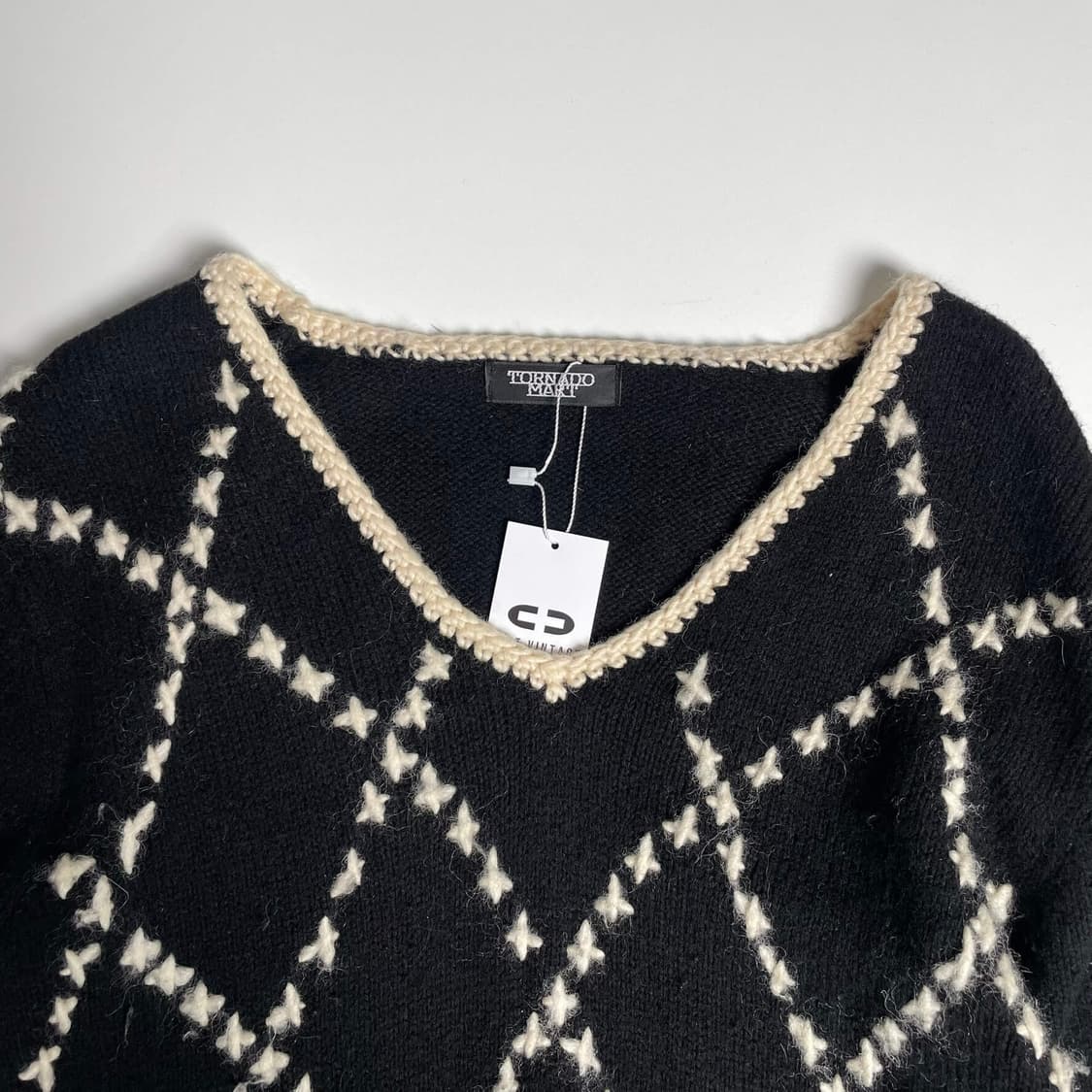 Tornado mart X스티치 울 니트 상품이미지3