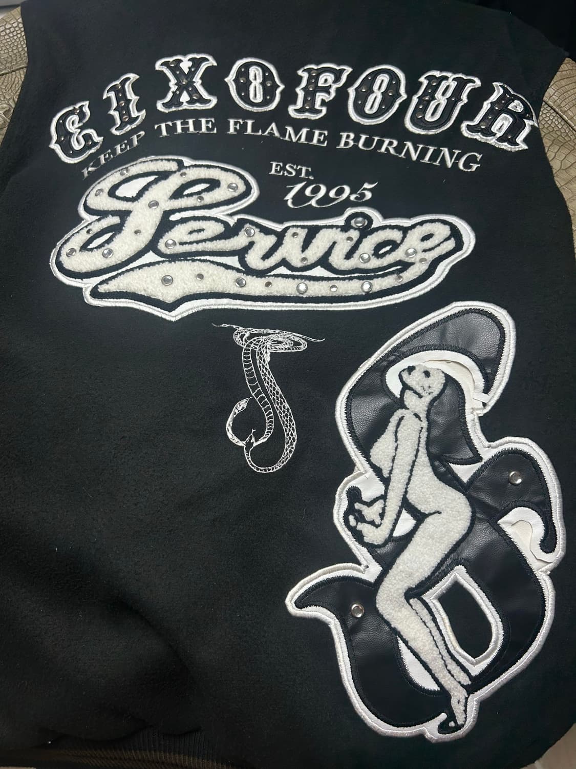 604서비스 바시티 자켓 카키  상품이미지2