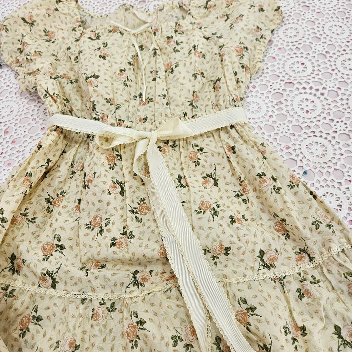 핑크하우스(PINK HOUSE) 로즈 플라워 레이스 원피스 상품이미지7