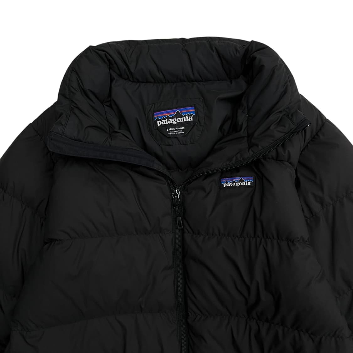 파타고니아 로고 블랙 패딩 L 상품이미지4