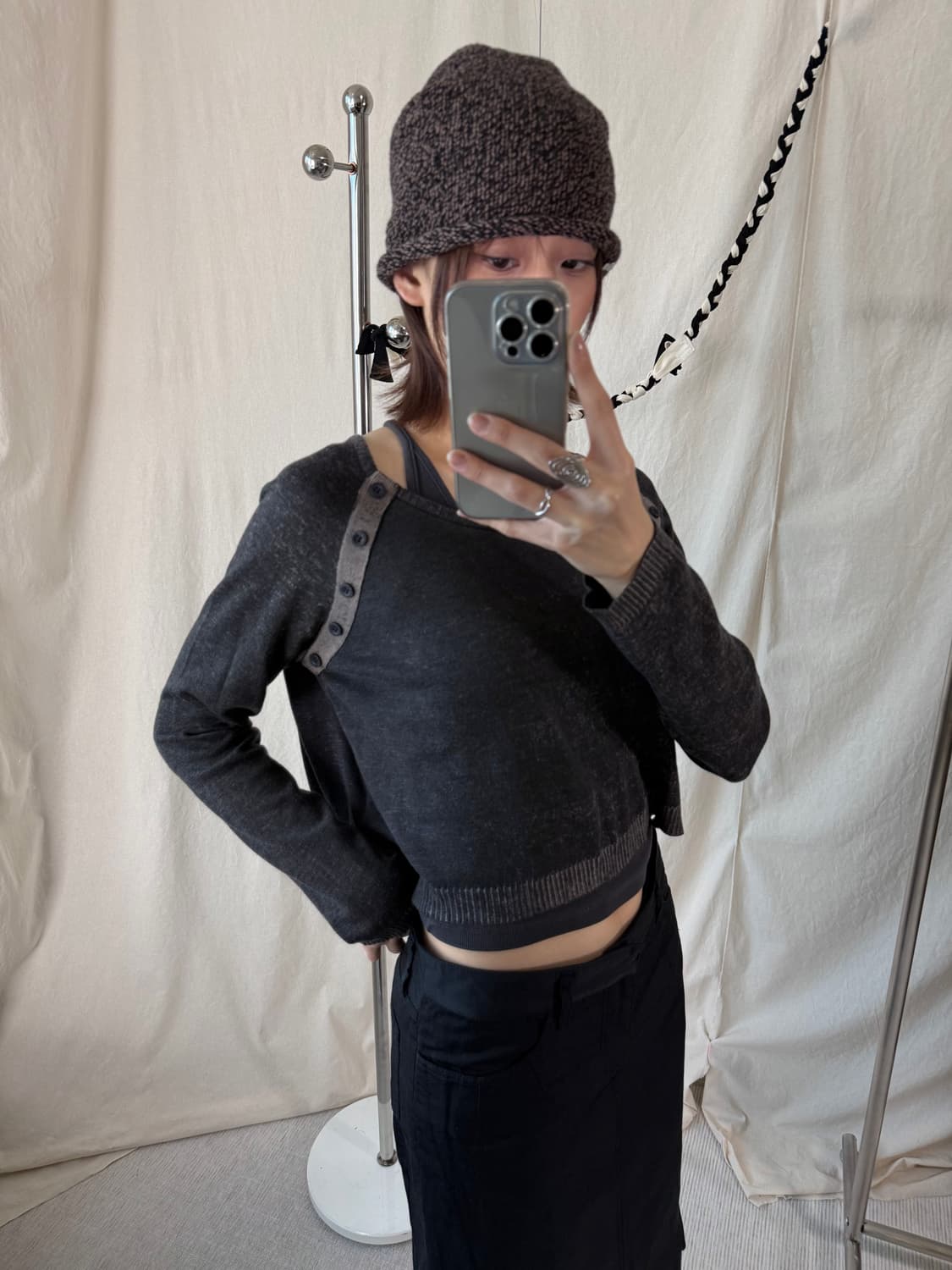 Sophia 그런지 니트 탑 상품이미지1