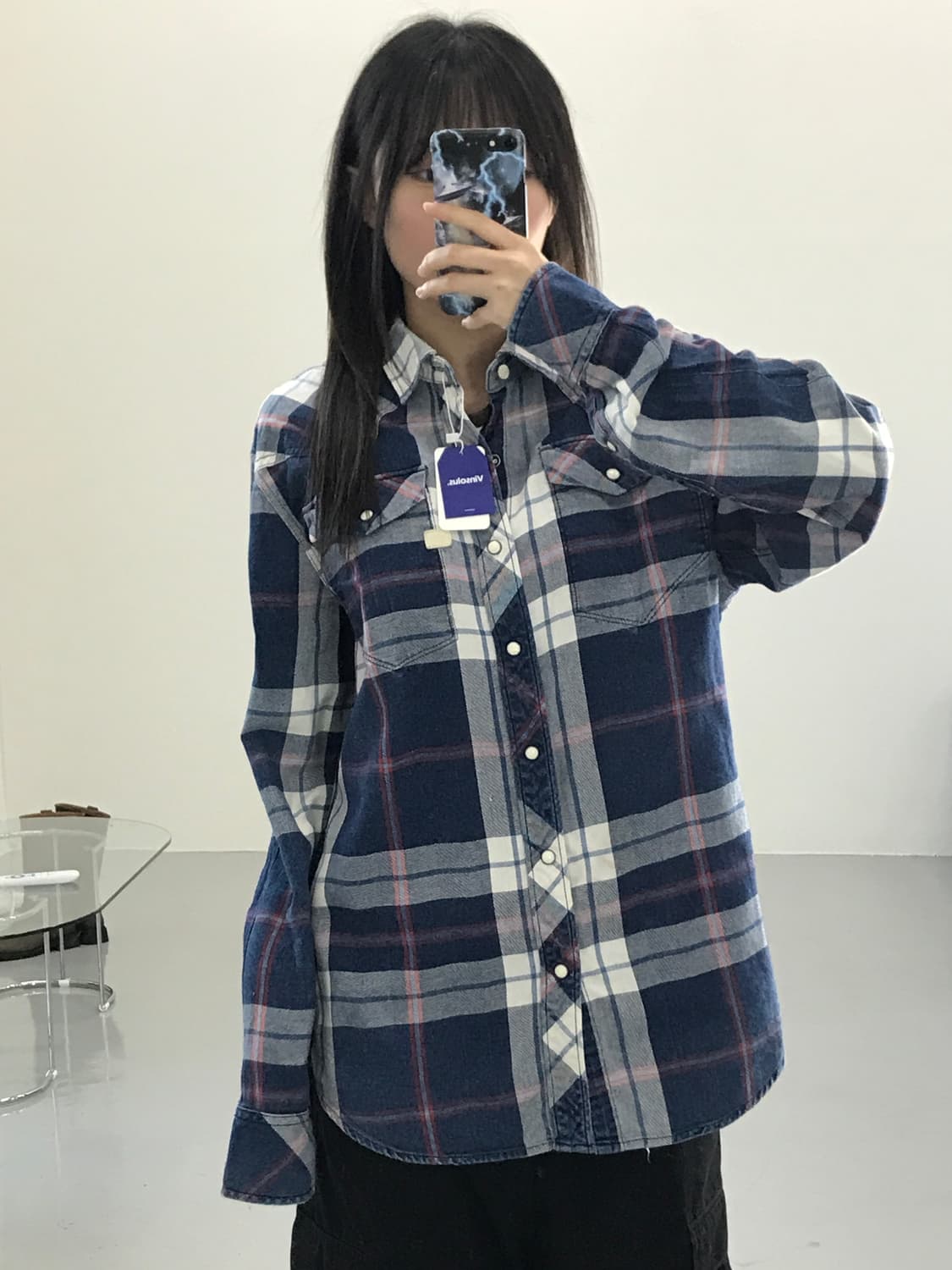 지스타 네이비 남방 상품이미지1