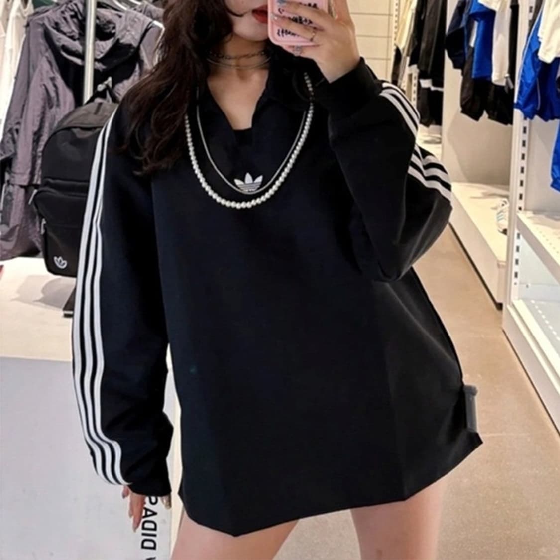 아디다스 럭비 폴로 센터로고 셔츠 블랙 L RUGBY POLO 상품이미지5