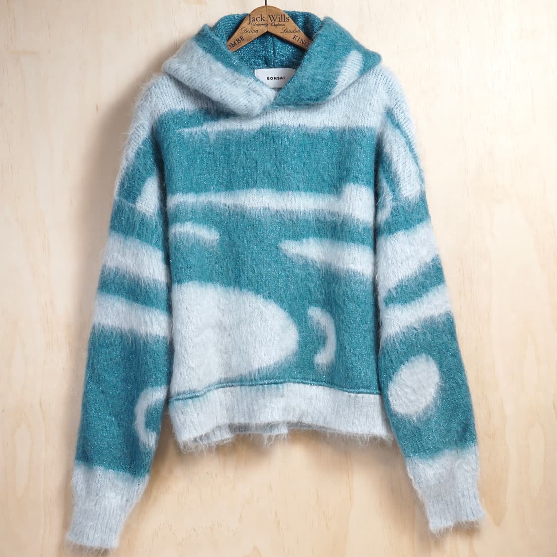 Bonsai 자카드 웨이브 니트 후드 상품이미지1