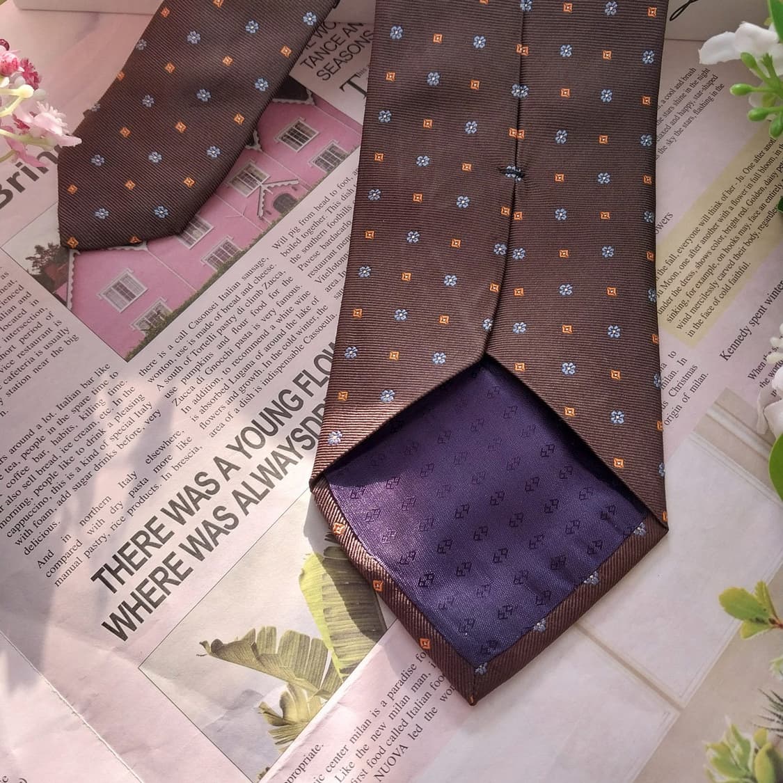 앤드류스 타이 실크 브라운 도트 넥타이 8.6cm A+등급 K1538
 상품이미지8