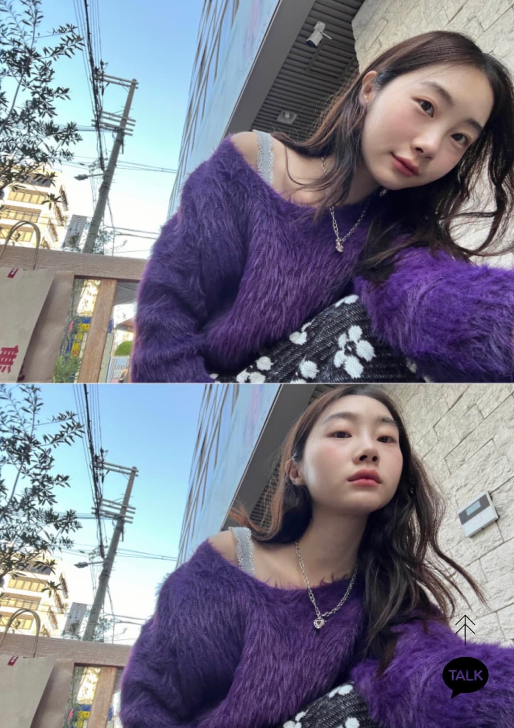 김아홉 꽃무늬 겉기모 검정/블랙 스커트 치마 상품이미지4