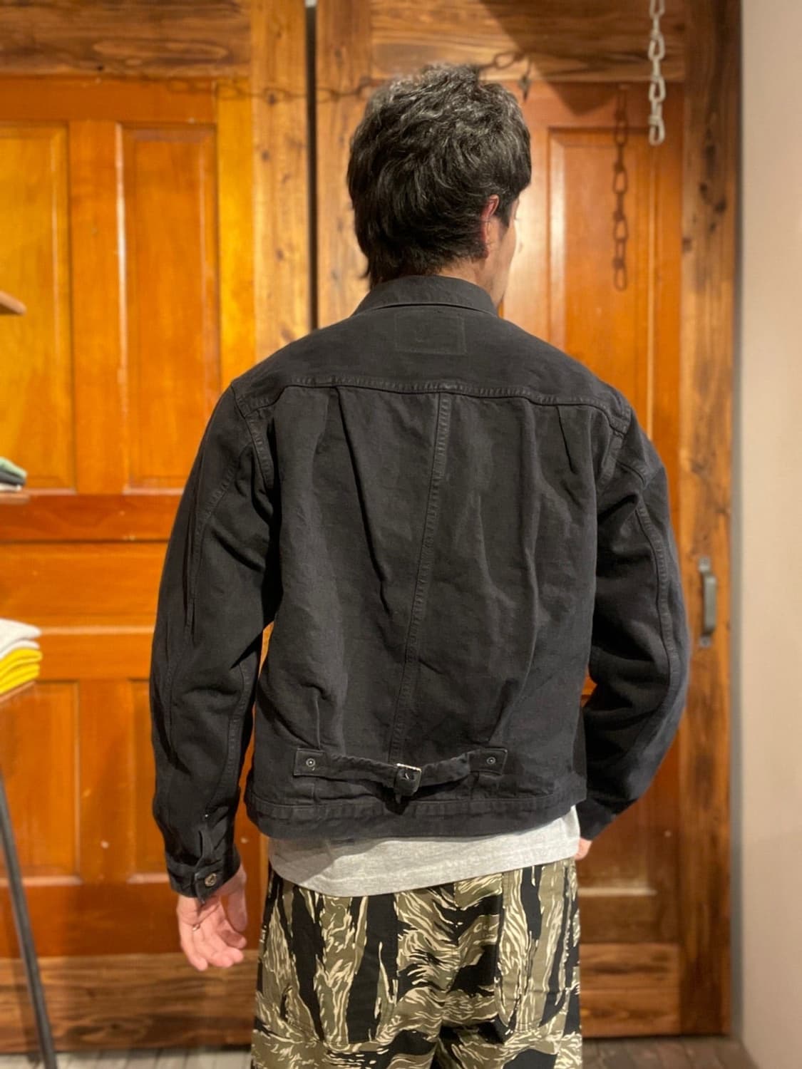 [XXL]제라도 410XX 가공 서퍼 블랙 데님 트러커 자켓 상품이미지3