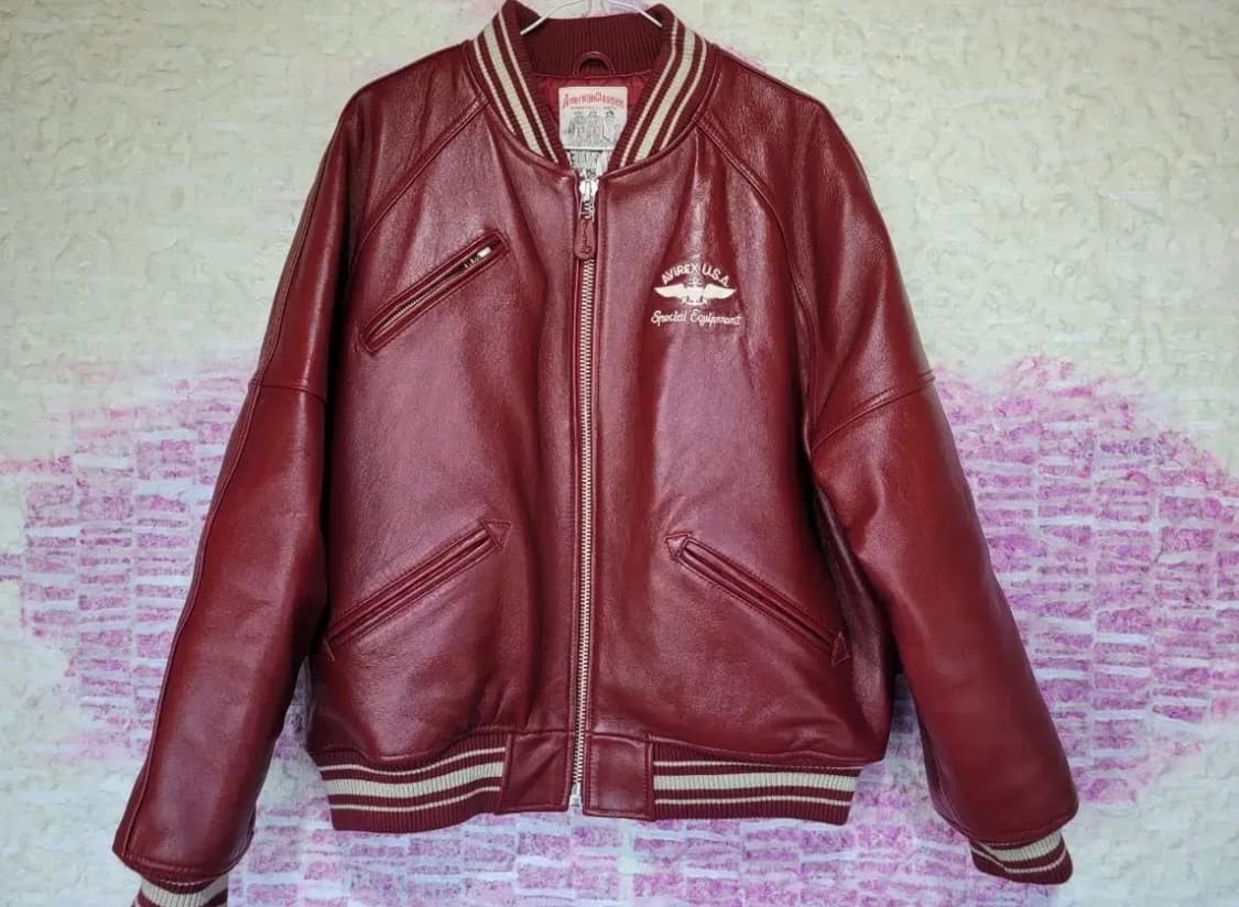 00's 아비렉스 가죽 자켓 M Avirex Leather jacket 상품이미지1