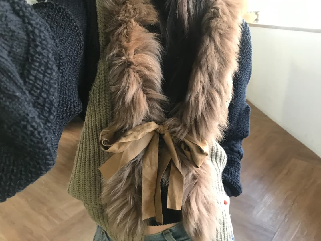 vintage fur vest 상품이미지5
