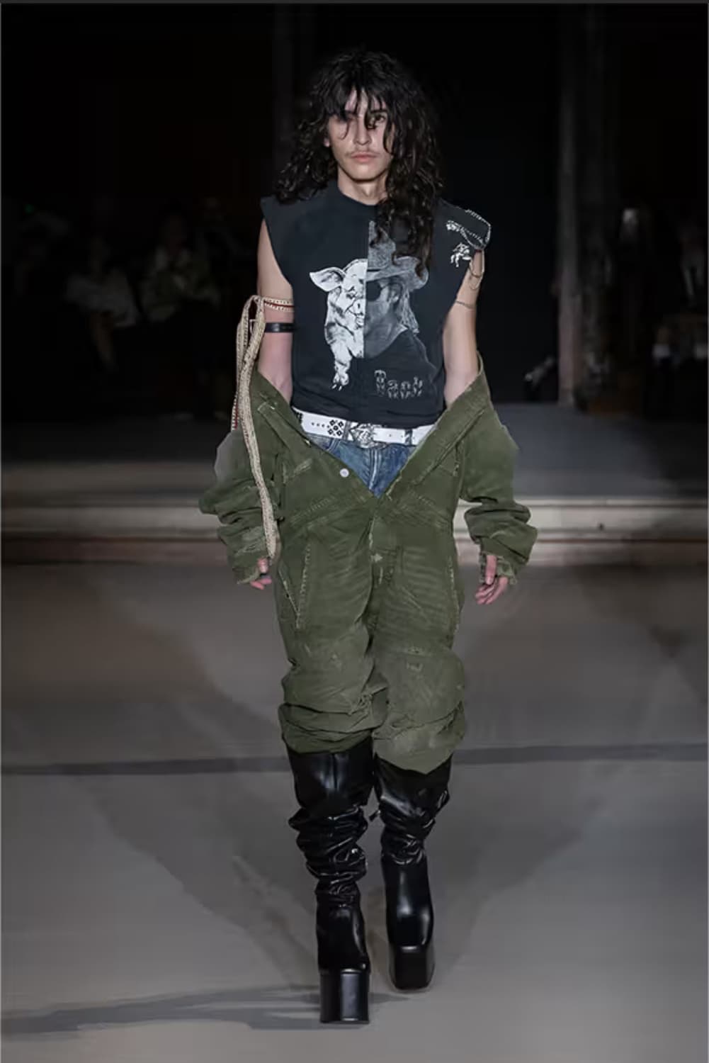 24ss ERD distressed jumpsuit olive green 상품이미지1