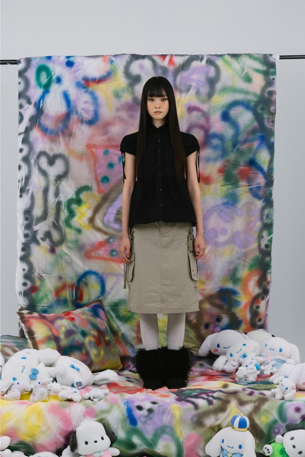 코이세이오 suu 시나모롤 카고 스커트 2size 상품이미지2