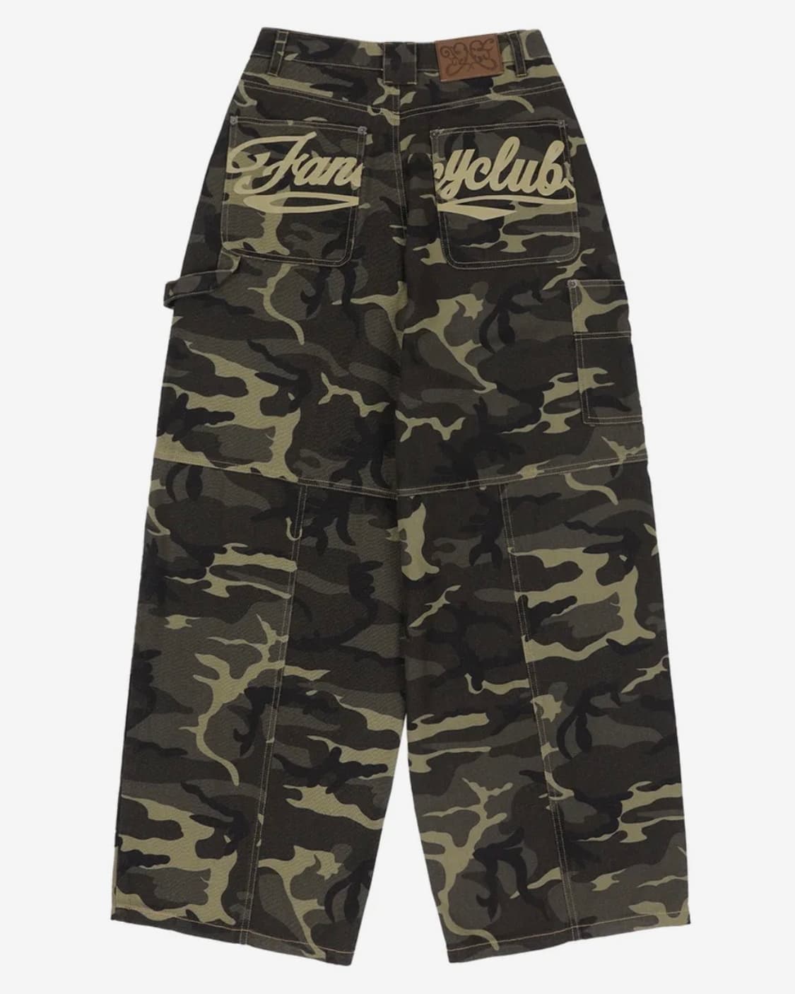 팬시클럽 카펜더 레터링 데님 팬츠 (KHAKI CAMO) 상품이미지4