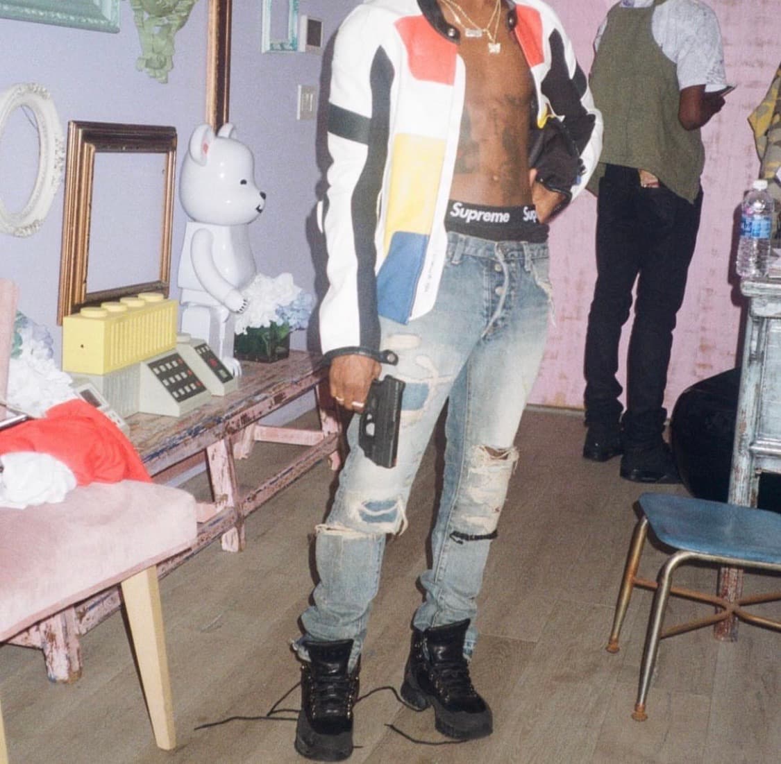 언더커버 68데님 블랙 얀 상품이미지1