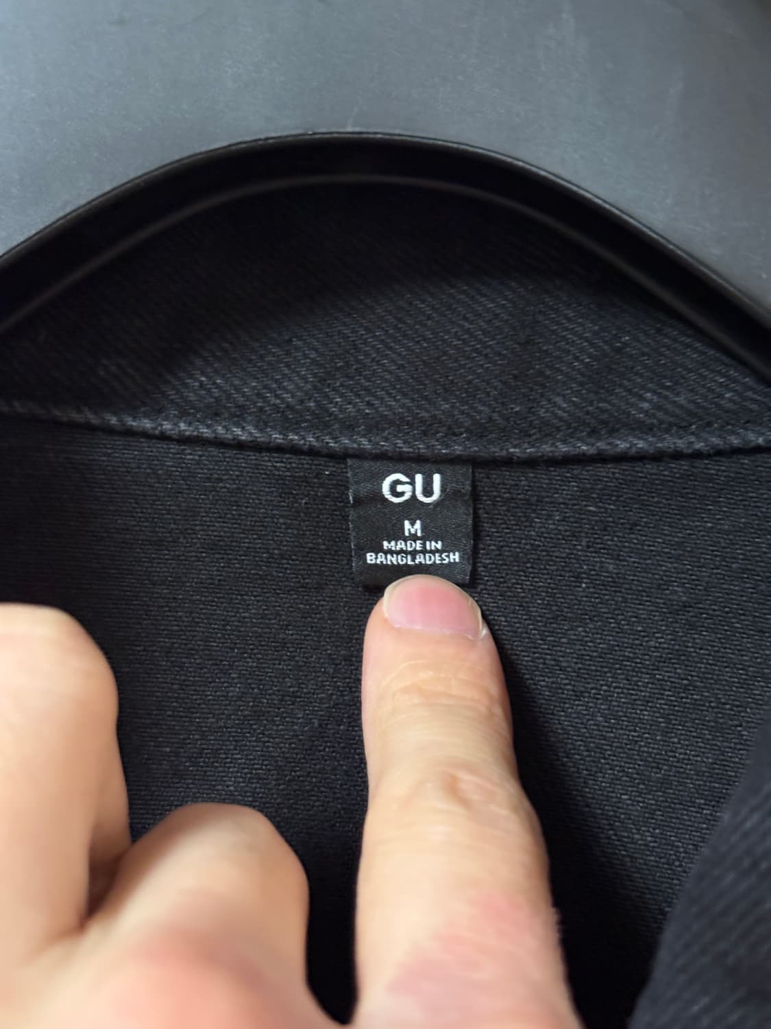 Gu 데님 트러커 자켓 블랙 상품이미지4