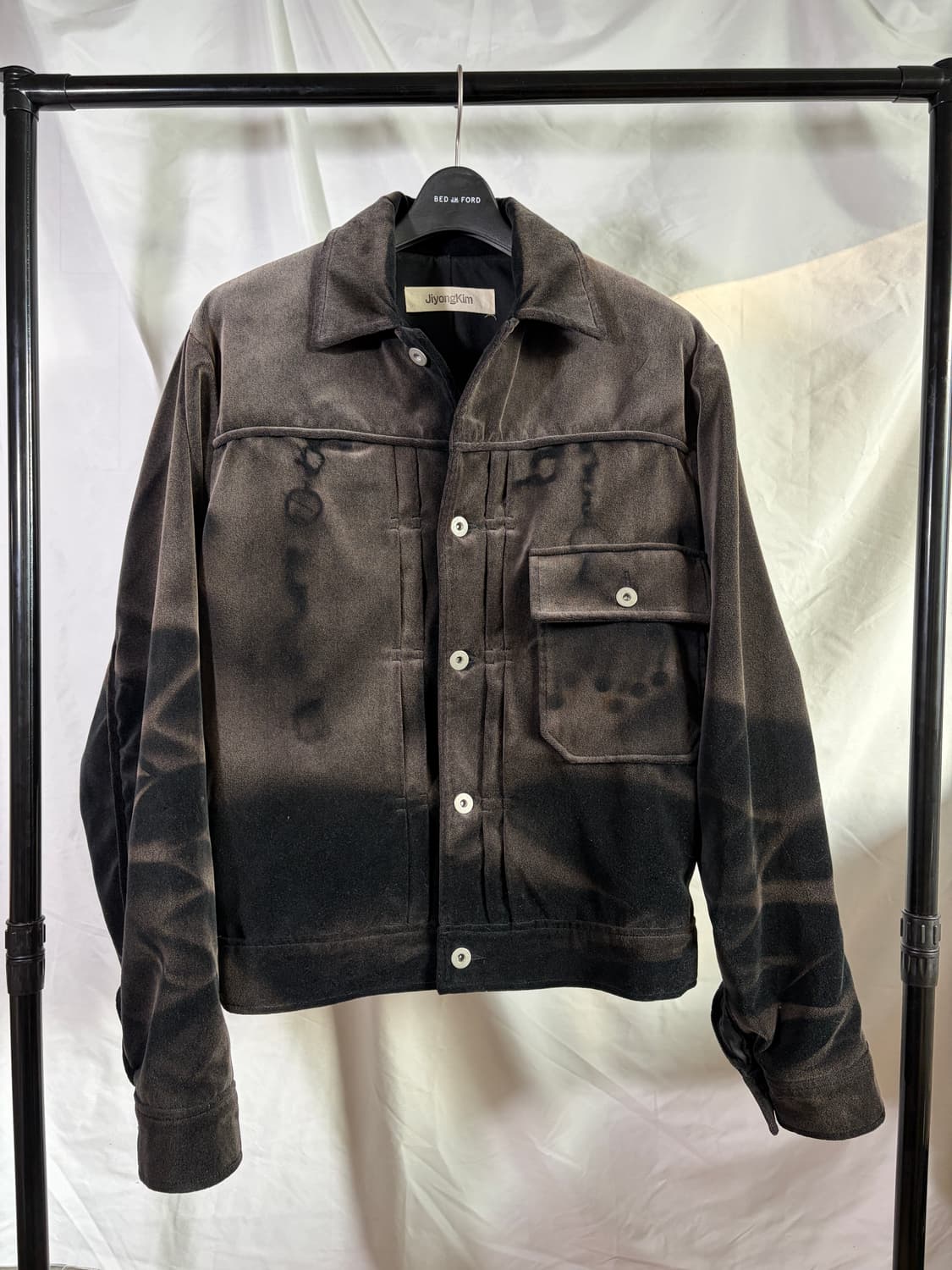 21AW jiyongkim 벨벳 트러커 자켓 상품이미지2