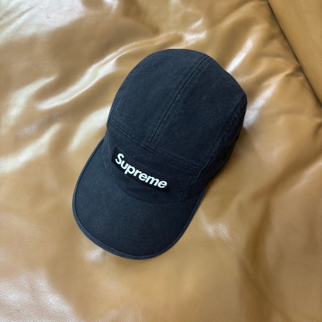 슈프림 캠프캡 모자 박스로고 24ss 워시드 캔버스 블랙 상품이미지6