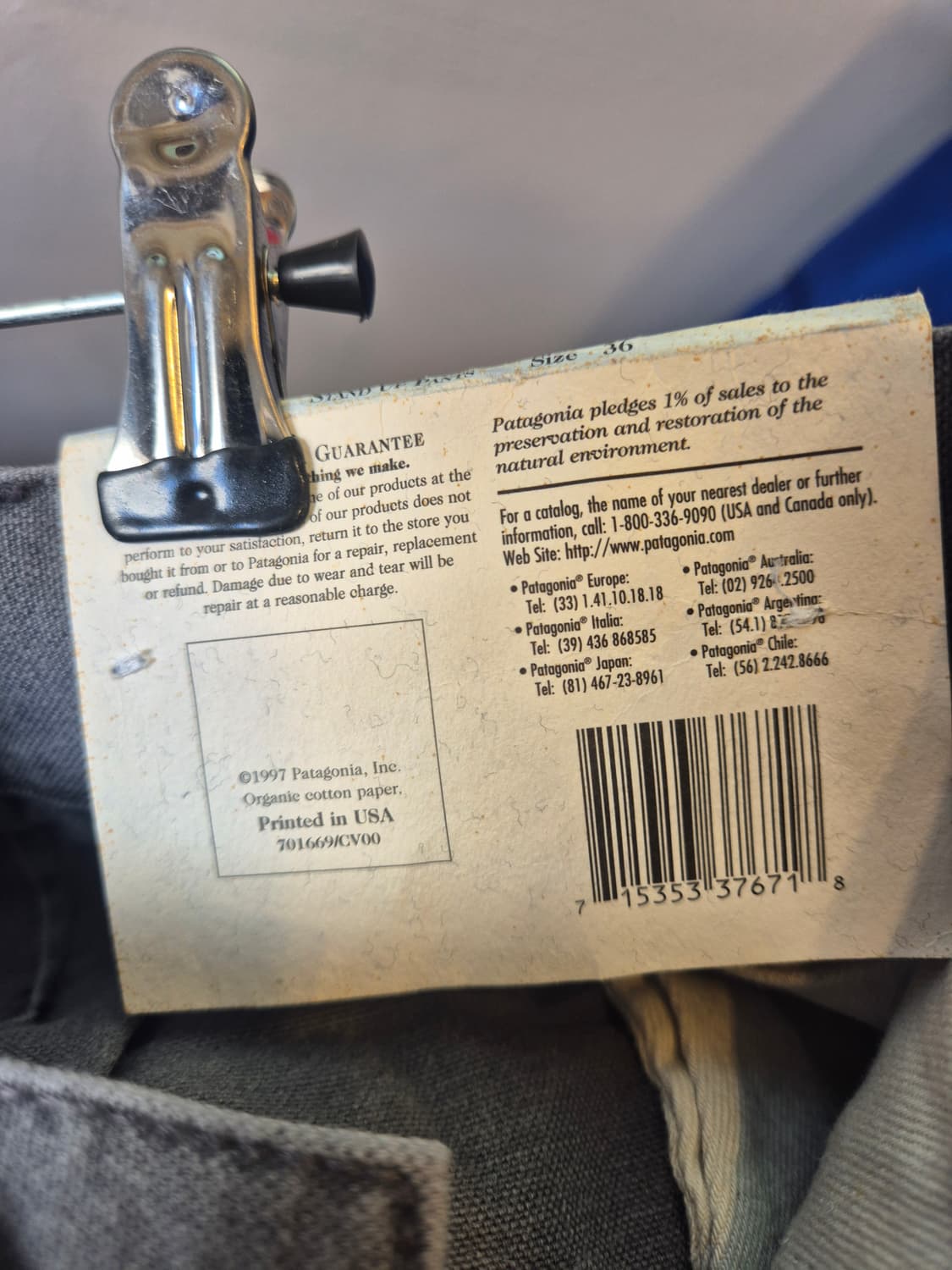 파타고니아 워크팬츠 36사이즈 새상품입니다 상품이미지9
