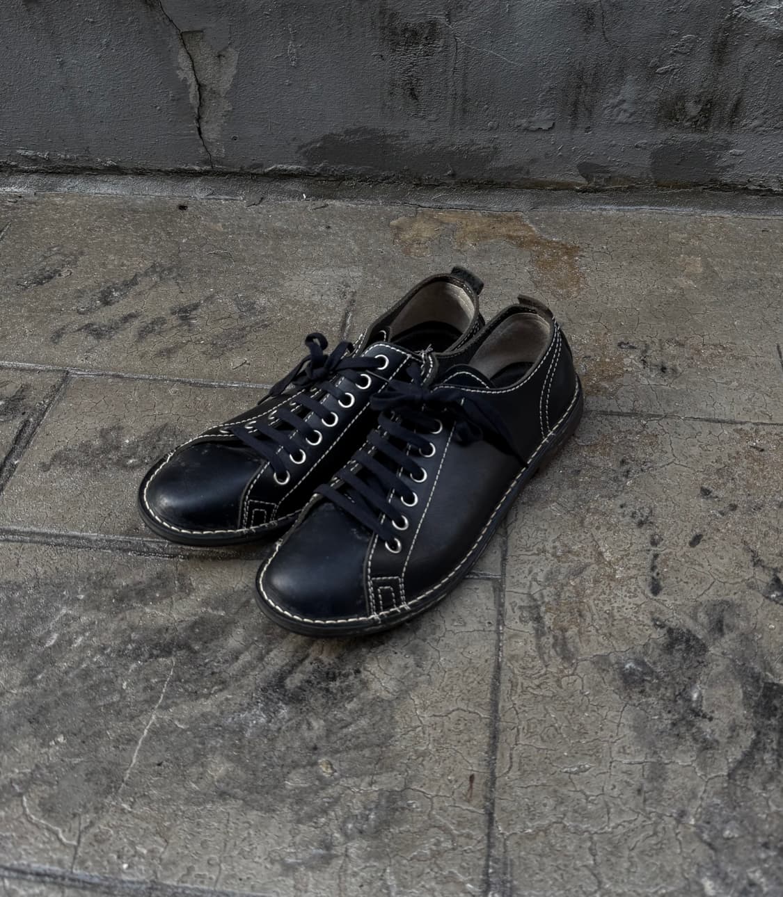 꼼데가르송 옴므 스티치 우드 더비 슈즈 상품이미지1