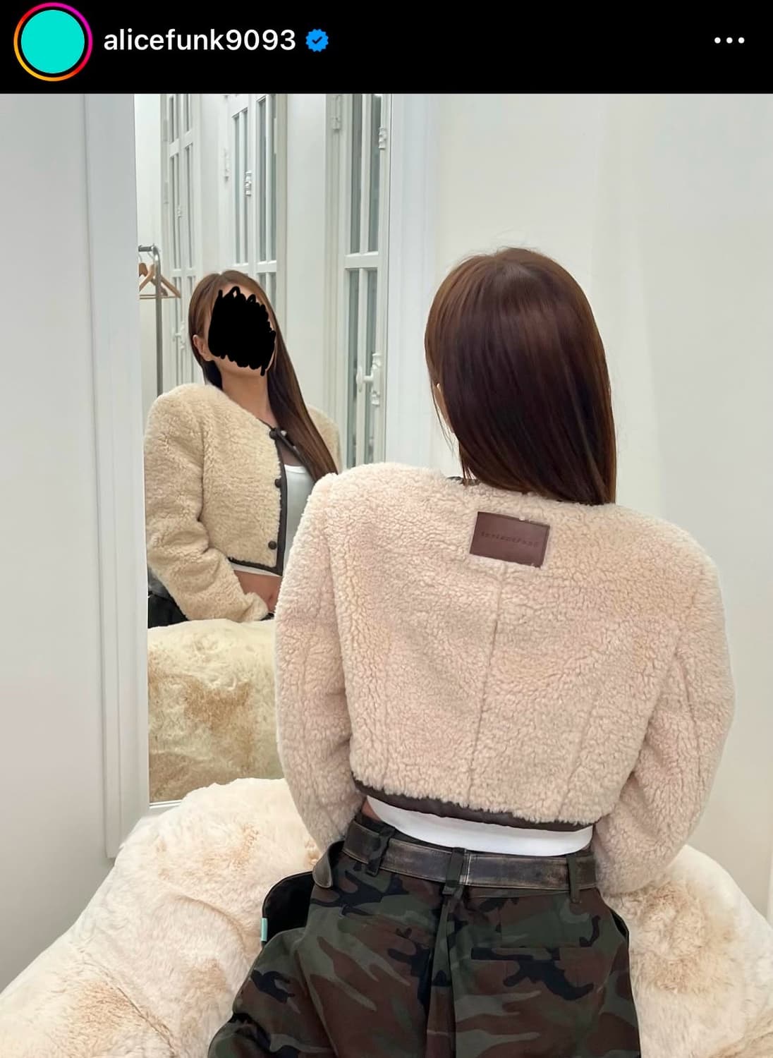 새상품/구할수없는/약30%저렴)시어링크롭자켓-아이보리/ 인스턴트펑크 상품이미지3