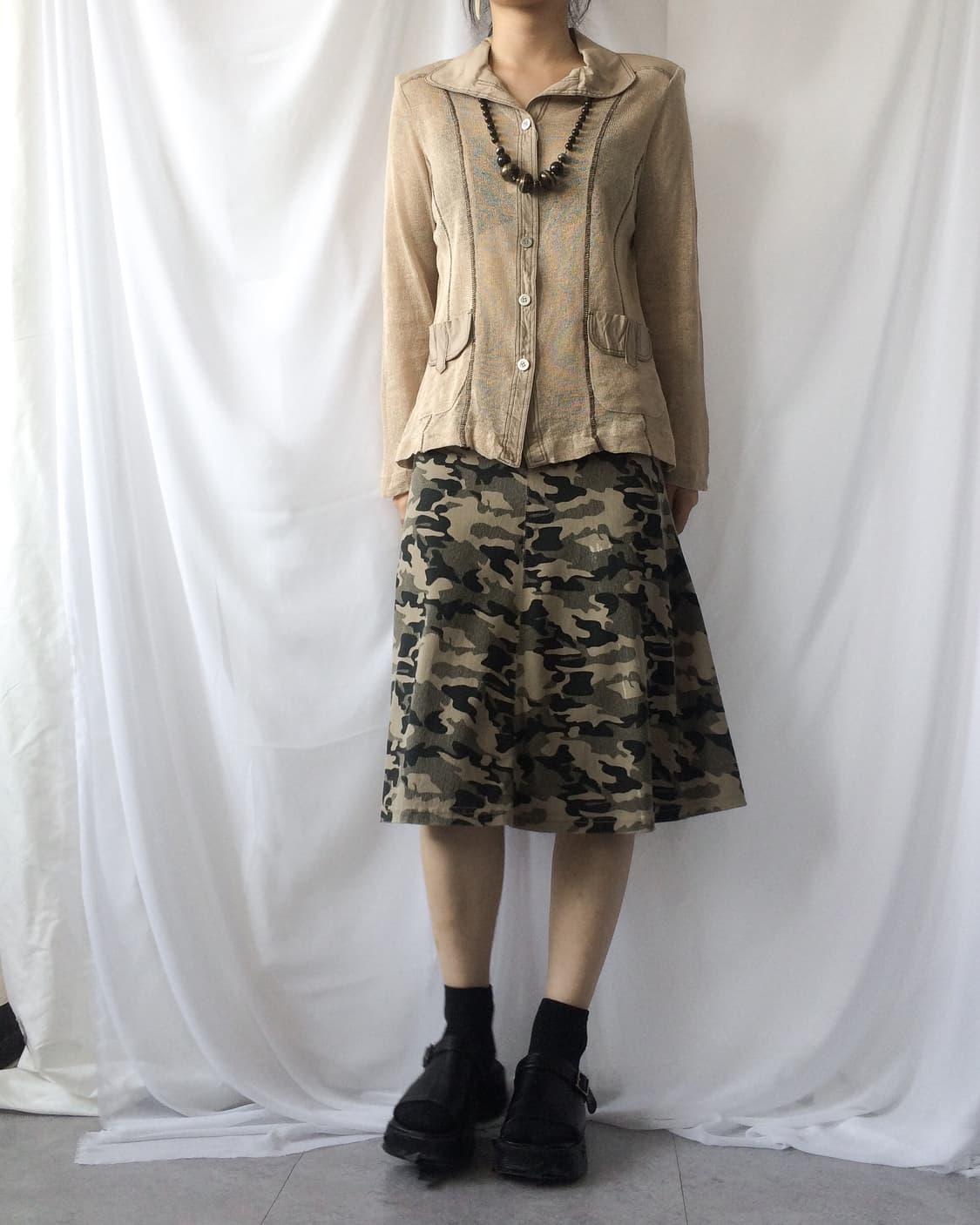 Line detail net jacket 상품이미지1