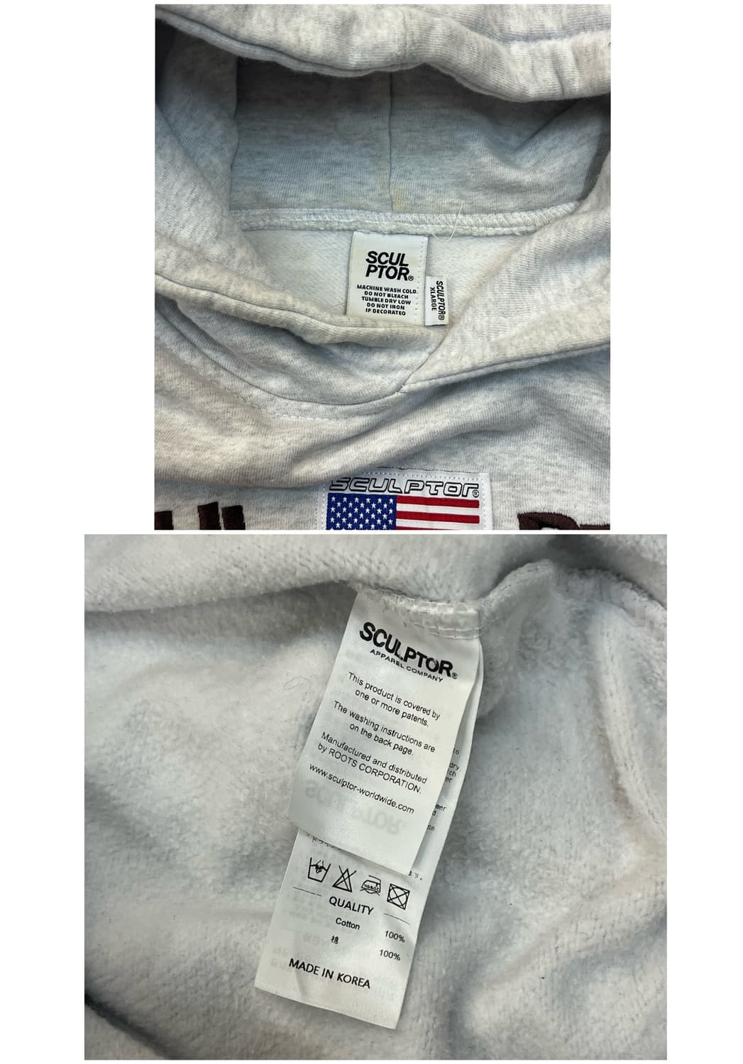 스컬프터 프린팅 후드티 그레이 XL  #csz2060 상품이미지4